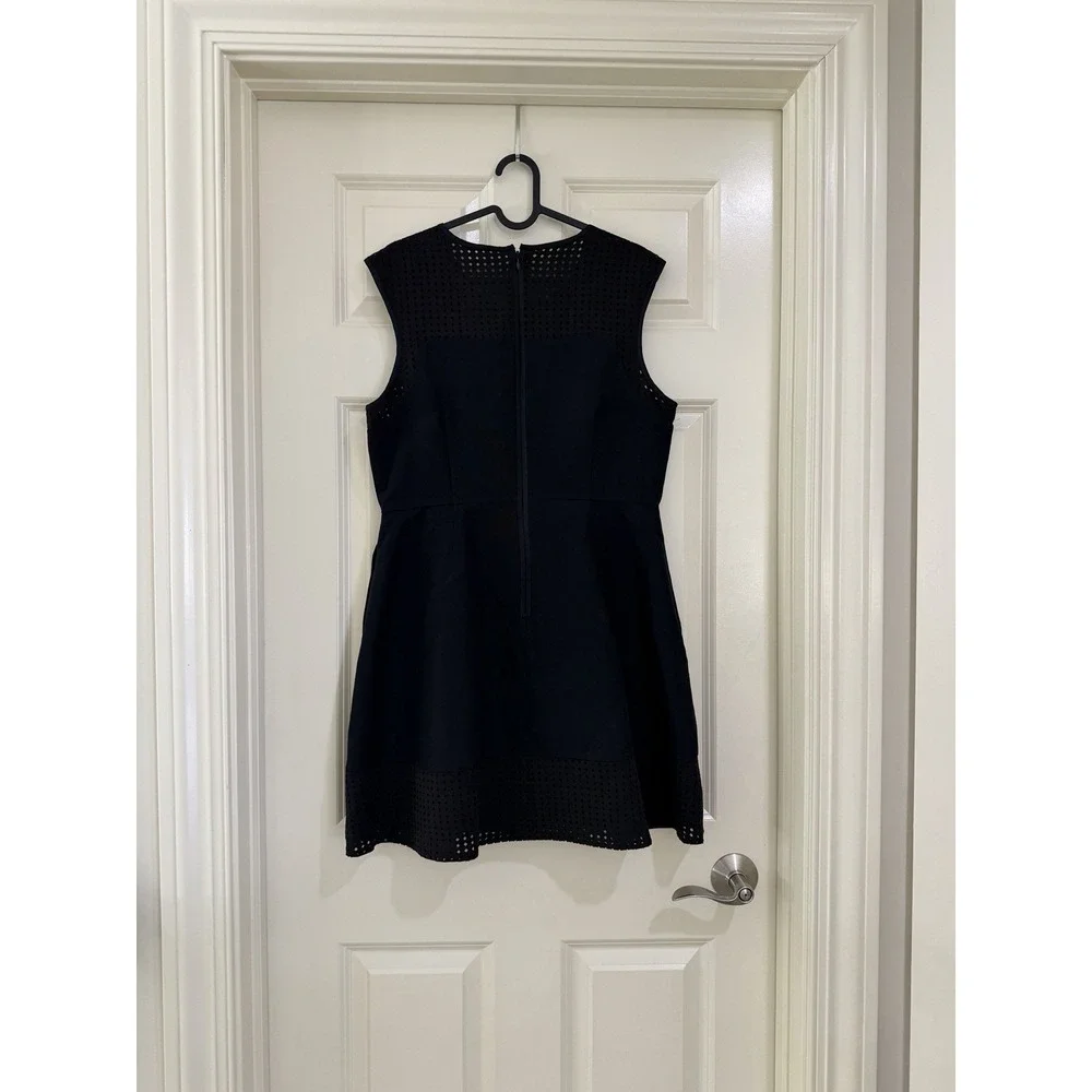 j crew women black cotton silk dress size 12P